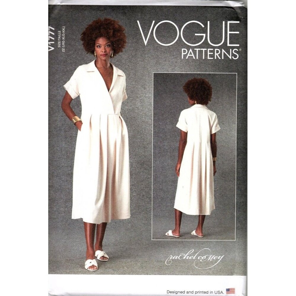 Vogue V1777 Misses L to XXL Rachel Comey Designer Midi Dress UNCUT Sewing Patter